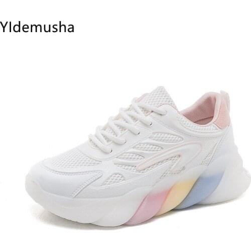 2021 New Casual Women Sport Shoes Women Vulcanize Shoes Breathable Walking Spring Summer Jogging Womens Sneakers Zapatos Mujer