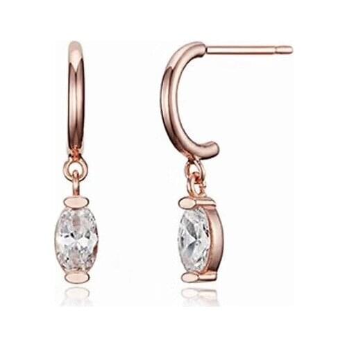 Zeojrlly Crystal Trendy Water Drop Women Dangle Earrings Korean Sweet Water Drop Female Girl Heart Simple Fashion Jewelry