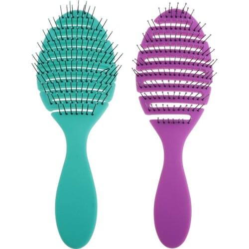 2x Women Men Comfort Massage Hair Brush Combs Reduce Frizz Massage Scalp