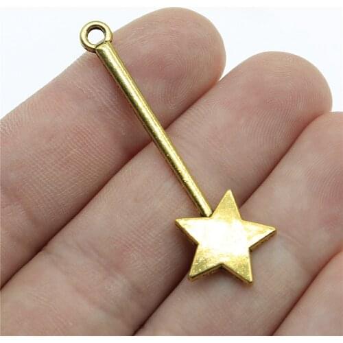10pcs 48mm Charm Magic Wand 3 Colors Fairy Stick Charms Magic Wand Pendant Charms For Jewelry Making