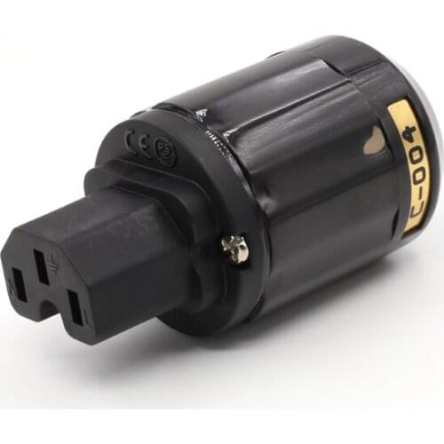 2Pcs C-004 Rhodium Palted IEC Power Plug for DIY Audio Power Wire