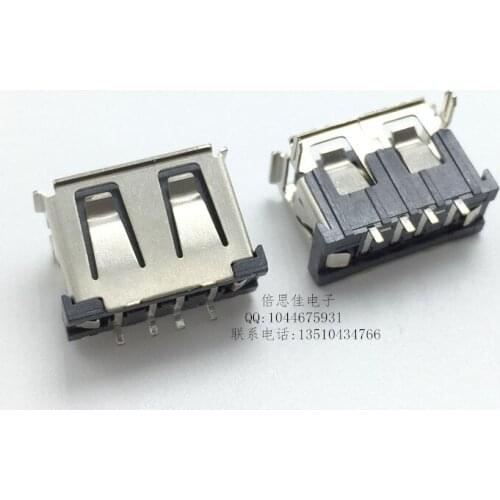 30pcs/USB Socket A Female seat Short body 10.0 H6.3 Type A Female seat Short body USB Interface