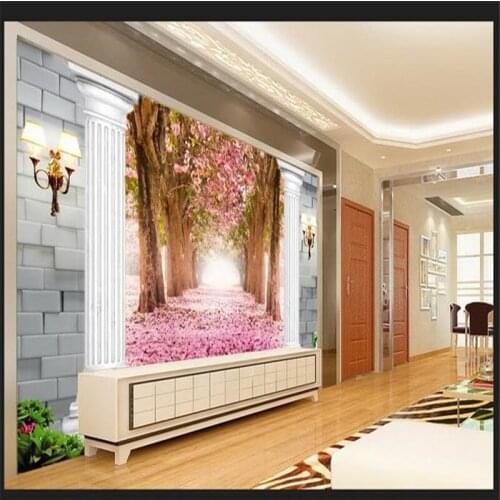 Beibehang 3d stereoscopic bamboo brick murals europe TV backdrop wallpaper living room bedroom murals papel de parede