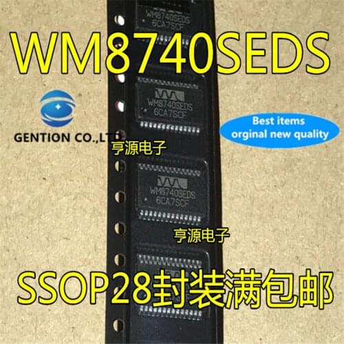 5Pcs WM8740SEDS WM8740 SSOP-28 Analog to digital converter in stock 100% new and original