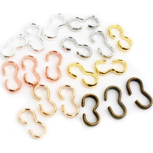 8*4 13*6.5mm 100pcs/lot 6 Colors Pendant Necklace Buckle Clasp Connectors Bangle Bracelet For Cameo Jewelry Accessories for DIY