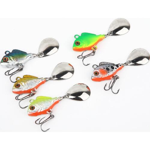 Ardea 1Pcs Rotating Mini Metal Laser Vibration Jigging Fishing Lure Skirt Slow Jig Crankbait Sequins Trout Spoon Winter Ice Bait