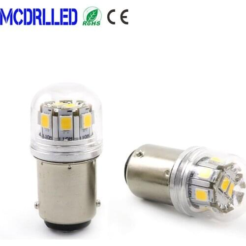 Mcdrlled 48V G18 R10 R5W LED 1156 BA15S Car Bulbs Auto Turn Signal Light Boat Semaphore SMD2835 1.6W White