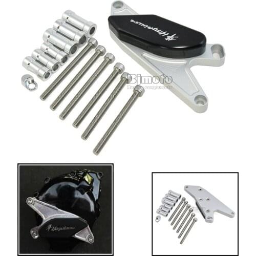 BJGLOBAL Silver CNC Engine Guard Frame Sliders Crash Protector For Hayabusa GSXR1300 1999 2000 2001 2002-2012