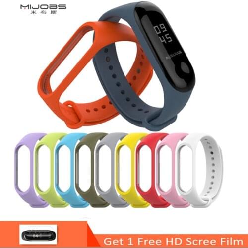 Mijobs Bracelet for Xiaomi Mi Band 3 Sport Strap Watch Silicone Wrist Strap For Xiaomi Mi Band 3 Accessories Miband 3 Bracelet
