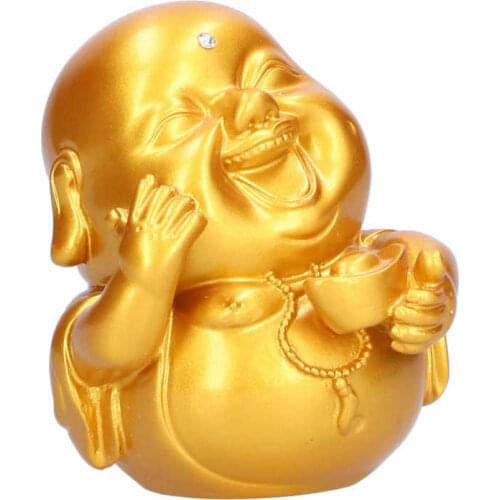 Buddhist Supplies Maitreya Buddha Statue Attractive Resin for Gift for Home for Office for Desktop Decoration