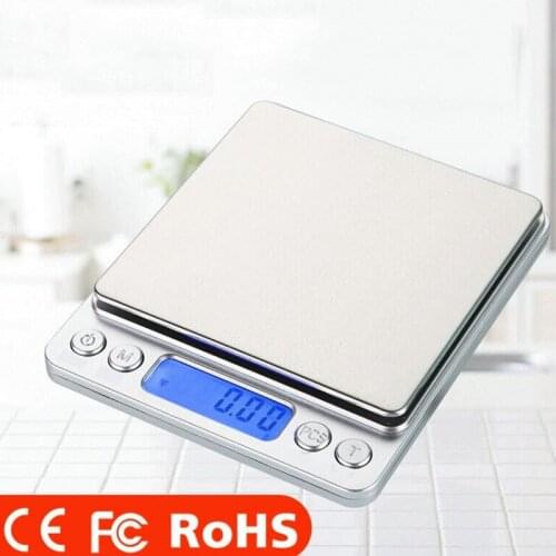 Household Kitchen Stainless Steel Jewelry Scale 0.01g Gram Mini Portable Small Electronic Platform Scale Kitchen Accessories