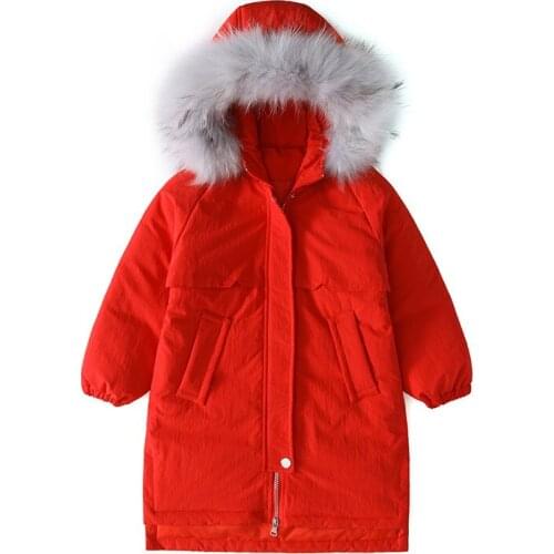 Warm Thickening Fur Collar Baby Girl Winter Jacket Children Outerwear Windproof Baby Boy Girls Coats for 4-16 Years Girl Clothes