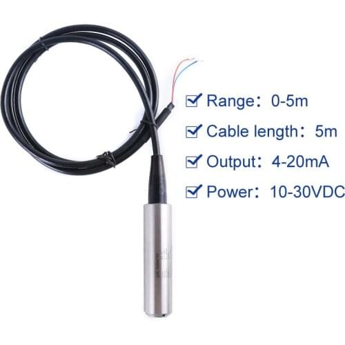30M 4-20mA Capacitive Liquid Level Sensor Analog Deep Well Water Level Sensor