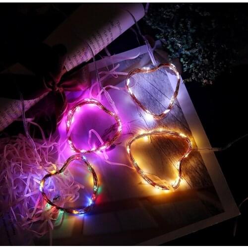 Fairy 2M Battery Operated LED Copper Wire String Lights For Wedding Christmas Garland Festival Party Home Decoration lamp
