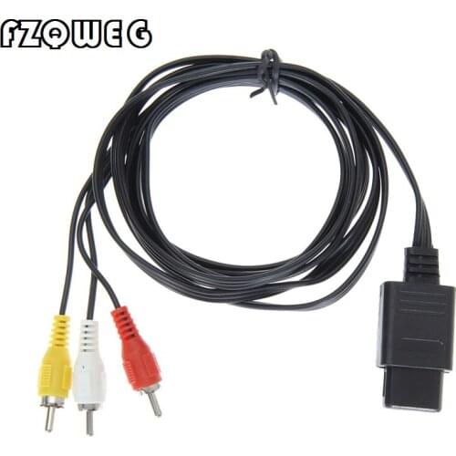 FZQWEG 5 PCS 6FT AV TV RCA Video Cord Cable For Game cube/for SNES GameCube/for Nintendo for N64 64 Game Cable Accessory