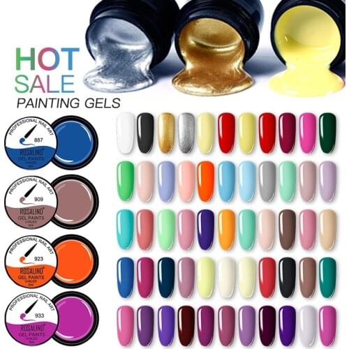 Rosalind 5ML Gel Paint Nail Polish Nail DIY Art Design For Manicure Semi Permanent Soak Off Hybrid Varnish UV Painting Nail Gels