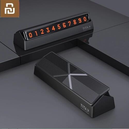 Hot for Xiaomi Mijia Bcase TITA X Share To Bcase Flip Type Car Temperary Parking Phone Number Card Plate Mini Car Decoration