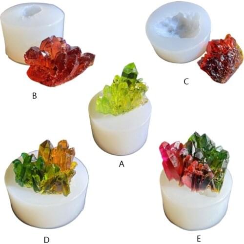 Simulation Original Stone Crystal Cluster Epoxy Resin Mold Silicone Mould DIY Crafts Jewelry Pendant Making Tools