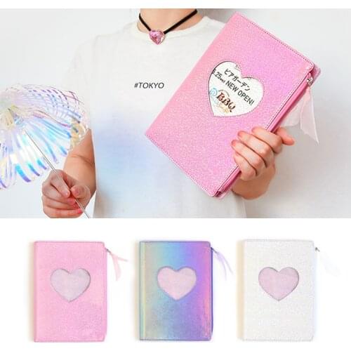 Korean DIY Agenda Planner Organizer A5 Diary Notebook and Journal Kawaii Weekly Monthly Diamond Love Note Book Laser Handbook