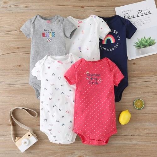 2020 cartoon unicorn short Newborn Baby Clothes pure cotton Summer Rompers Kids Baby Girl Jumpsuit Toddler Costume for boys romp