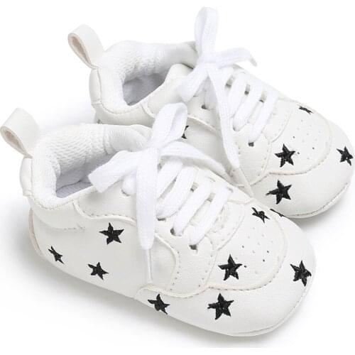 2017 Super Cute Newborn Baby Boy Girl Hearts Cross-tied Soft Sole Crib Shoes Sport Anti-slip Sneaker