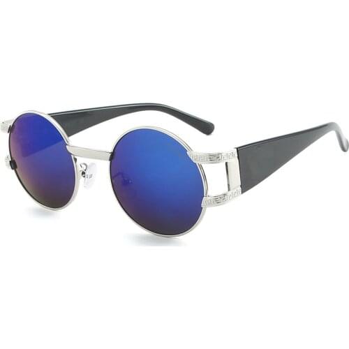 Round Metal Sunglasses Steampunk Men Women Fashion Glasses Brand Designer Retro Vintage Sunglasses UV400