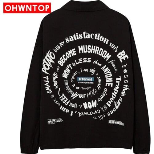 Hip Hop Streetwear Letter Print Jacket Coat Patchwork Windbreaker Jacket Men Harajuku Track Jacket Tactical Outwear Casual Tops