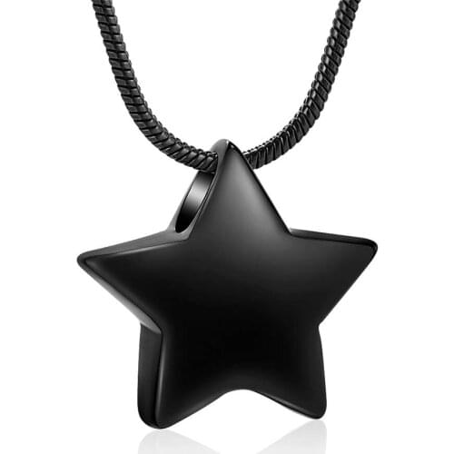 Small Star Charm Cremation Jewelry Pendant for Ashes Memorial Urn Necklace for Woman/Men