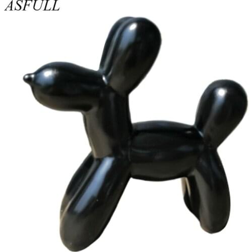 2019 New Resin Dog Ornament Balloon Dog Crafts Small ornaments models Gifts Fashion Cake Home Decoration Party Dessert Desktop