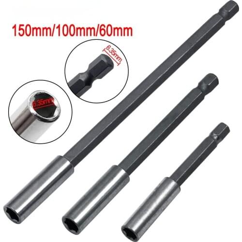 2021NEW Power Tool Accessories 1/4 Hex Shank Quick Release Electric Drill Magnetic Screwdriver Bit Holder 60mm 75mm 100mm 150mm