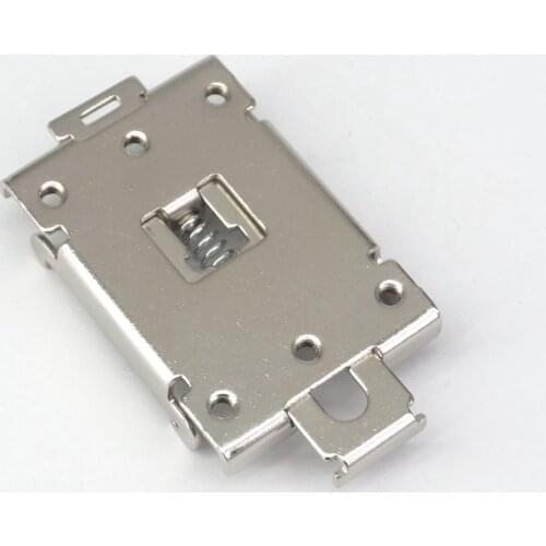 Single Phase SSR 35MM DIN Rail Fixed Solid State Relay Clip Clamp Mounting Bracket Iron Nickel Plating