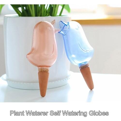 Plastic Bird Watering Globes Automatic Irrigation Drip Device House Garden Water Plants Pot Birdie Automatic Watering Tools