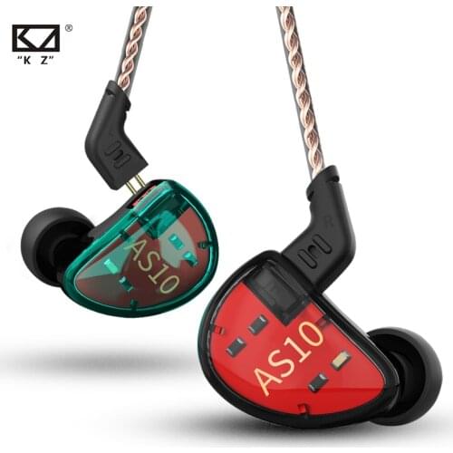 KZ AS10 5BA In Ear Earphone Balance Armature Driver HIFI Bass Monitor Music Earbud Heaset KZ ASX ZAX ZSX ZS10 AS16 AS12 AS06 ASF