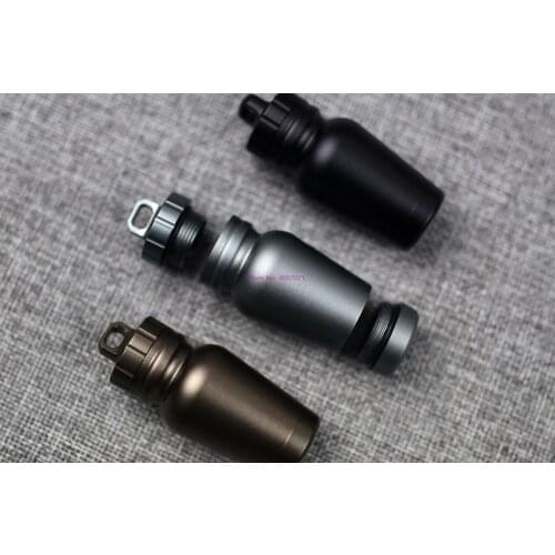 By DHL 200pcs Aluminum Alloy Waterproof Canister Medicine Seal Capsule Bottle Outdoor Camping Tool Waterproof Bottle