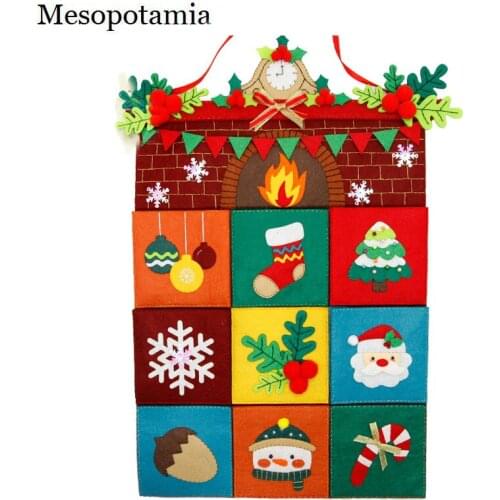 DIY Non-Woven Fabric Oven Christmas Banners Woollen Felt Non Woven Cloth Material Package Party Flags Wedding Decoration Crafts