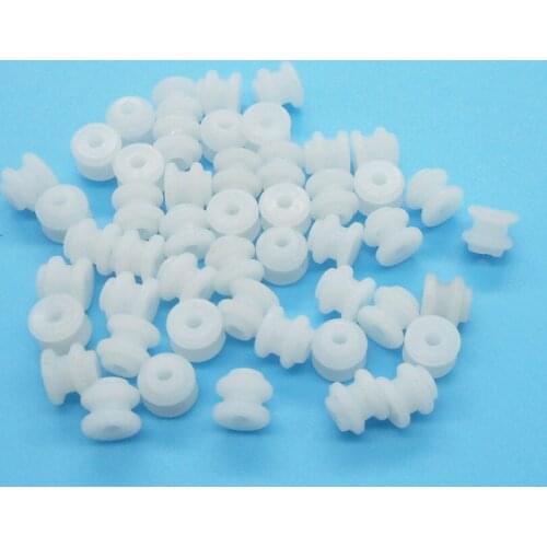 62A Plastic Belt Pulley Toy Accessories Hole 2mm DIY Technology Model Parts Pulleys 6*2 100pcs/lot