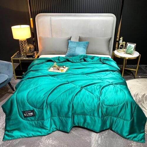 Quilting Ice Silk Summer Cool Quilt Air Conditioning Quilt Core Solid Color Summer Cool Thin Single Double Quilt