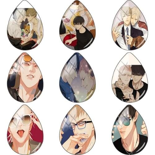TAFREE Cartoon Hetian Jian Yi Tear Drop Shape Jewelry Accessories 18x25mm Glass Cabochons Demo Flat Back Making Findings CH92