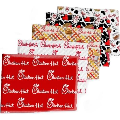 Fabric Chick Hamburger Printed Polyester Cotton Twill Fabric Patchwor Printed 50*145CM