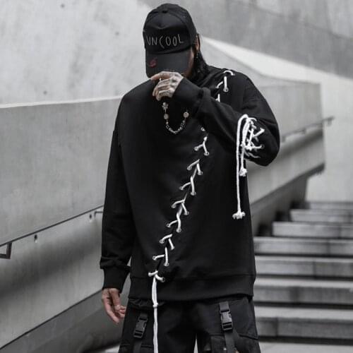 April MOMO 2021 Spring Mens Hip-Hop Hooded Sweater National Tide Boys Trend Long-Sleeved T-shirt