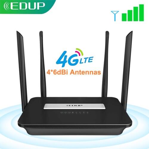 EDUP Smart 4G Router WIFI Router Home hotspot 4G RJ45 WAN LAN WIFI modem Router CPE 4G WIFI router with SIM card slot