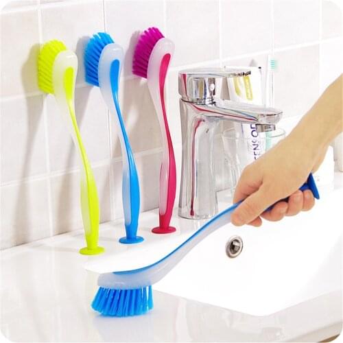 1pc Multifunctional Colorful Vertical Cleaning Brush Kitchen Dishwashing Brush Pot Brush Washing Brush Sink Cleaning