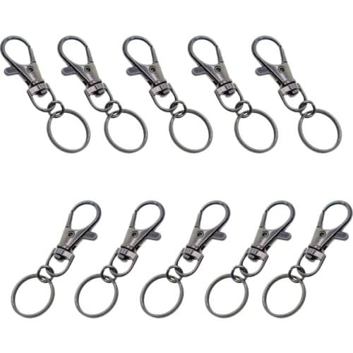 10Pcs Lobster Swivel Clasp Key Hooks Keychain Findings Bag Accessory