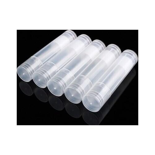 100PCS Cosmetic DIY Empty Chapstick Lip Gloss Lipstick Balm Tube With Caps Container Lip