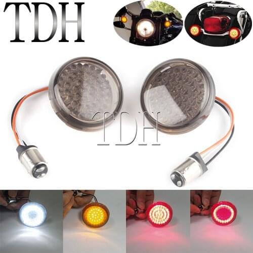1157 Motorcycle Bullet LED Lamp Turn Signal Amber/White/Red Light 12V For Harley Sportster Dyna Softail Touring FLSTF XL883 1200