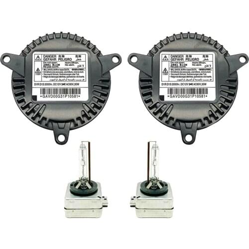 2X New for 10-15 Chevy Camaro Cadillac CTS Dodge Durango Xenon Ballast HID Headlight Control Unit Module & D1S Bulb Kit