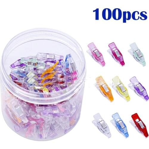 50/100 Pcs/set DIY Mixed Plastic Clips for Patchwork Fabric Quilting Craft Sewing Knitting Clips