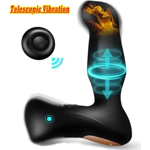 Anal Prostate Vibrator Remote Control Telescopic Massager Vibrating Butt Plug Erotic Toy Adult Sex Product Gay Anal Toys For Men