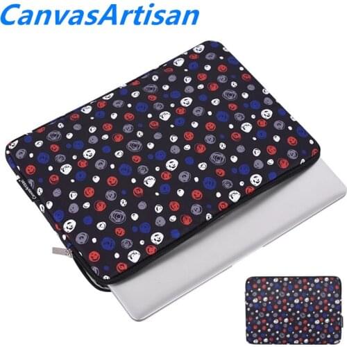 Brand CanvasArtisan Laptop Bag11,12,13,14,15,13.3,15.4,15.6, Color Dots Sleeve Case For Macbook Air Pro Computer,Dropship F014