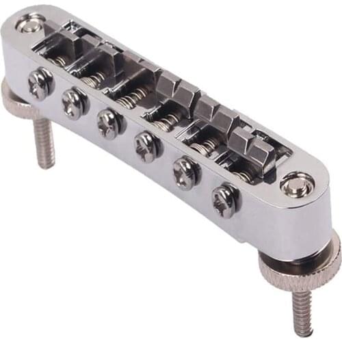 LP Bridge Tune O Matic Bridge Adjustable Chrome Plated Guitar Bridge for Guitars Musical Replacement Accessory